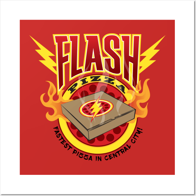 Flash Pizza Wall Art by MindsparkCreative